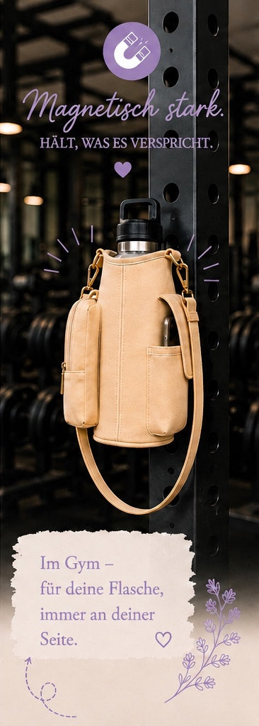 Magnetisch stark, hält was es verspricht. Im Gym, für deine Flasche, immer an deiner Seite.