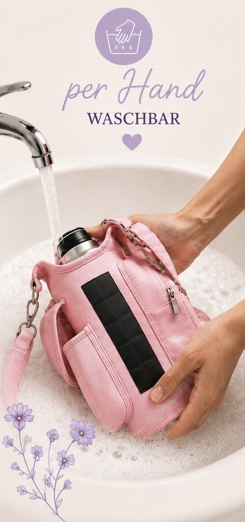 Waschbar per Hand. Waschbar in der Maschine, für extra Schutz im Wäschenetz und im Schonwaschgang. Weich und flexibel, zusammenknüllbar wie eine Socke, perfekt für unterwegs.